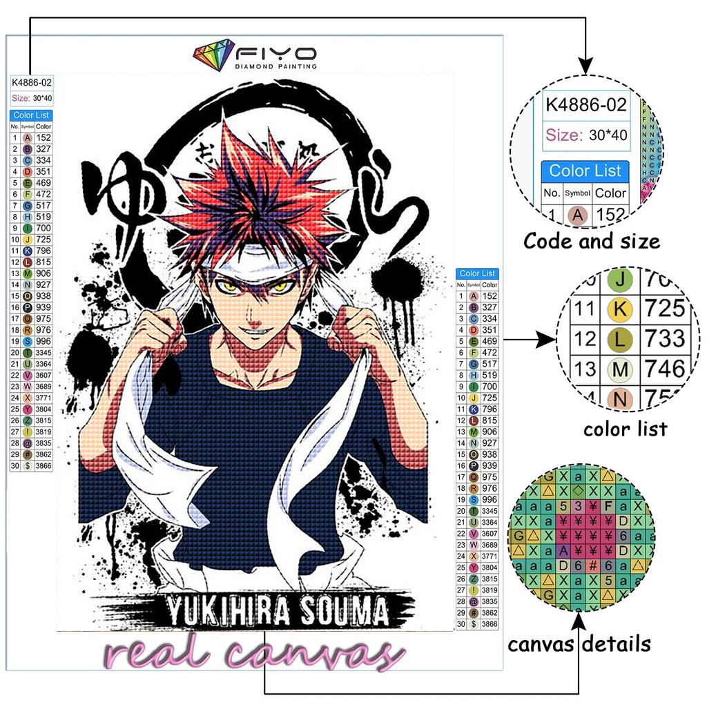 5D DIY Алмазная картина вышивка крестом аниме Shokugeki no Soma Алмазная вышивка мозаика настенное искусство украшение дома