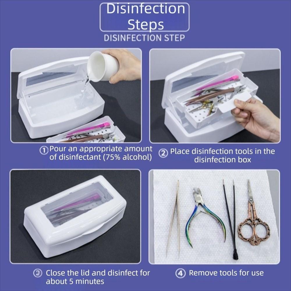 Storage Box Nail Sterilizer Tray Detachable Manicure Implement Sanitize Tool Nail Art Salon