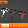 Автомобильная наклейка Tesla 3D МЕТАЛЛИЧЕСКИЙ значок на капот автомобиля Наклейка-шильдик на задний багажник Декор заднего багажника Для Tesla Model S X 3 Y 2017 За шт.