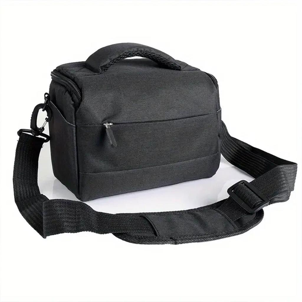 1PC Black Nylon DSLR Camera Bag. Portable, Waterproof. Fits Sony, Nikon,Canon, Panasonic DSLR Cameras Like Canon EOS Rseries Liu