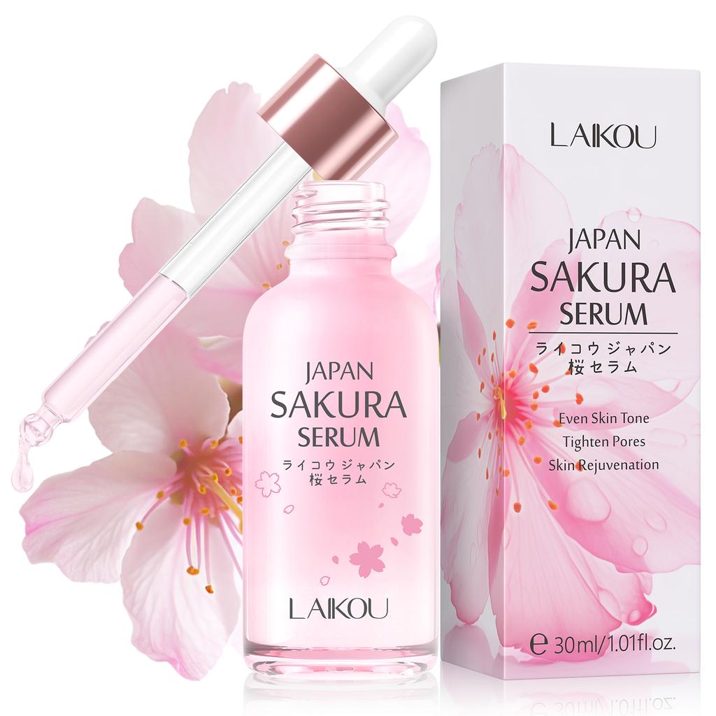 Сыворотка для лица Sakura Whitening от мелких морщин, сужает поры, улучшает пигментацию меланина, тусклость, увлажняющее средство, осветление, уход за кожей