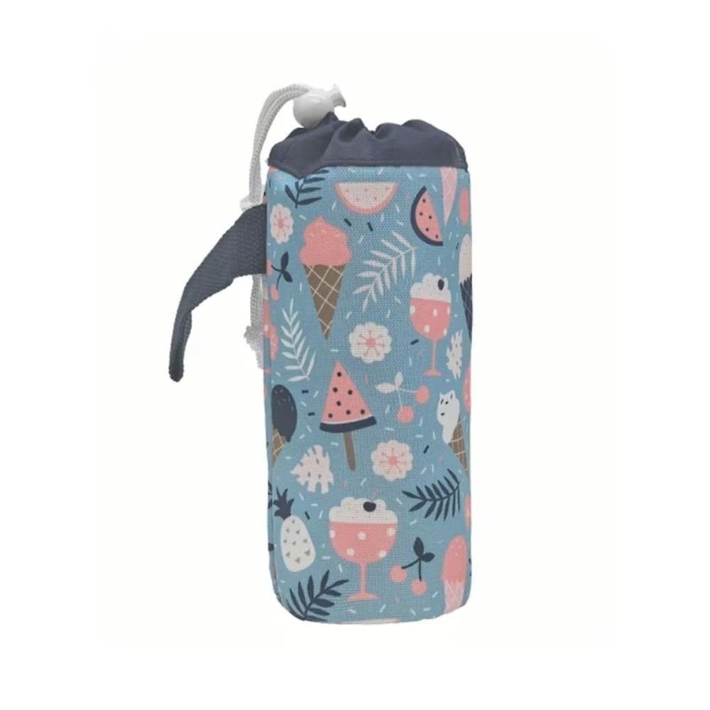 Strawberry Printed Insulated Tumbler Holder Portable Cup Holder Pouch for Daily Travel Cycling
