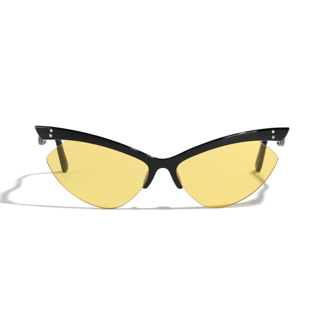 Безободковые очки, Солнцезащитные очки «кошачий глаз» формы бабочки, Мужские ретро-солнцезащитные очки, Женские