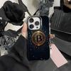 Роскошный золотой чехол для телефона Bitcoin для iPhone 16 15 14 13 12 11 Pro Max Серый Черный Чехол для телефона Матовый Лазерный Металлик Аврора Funda