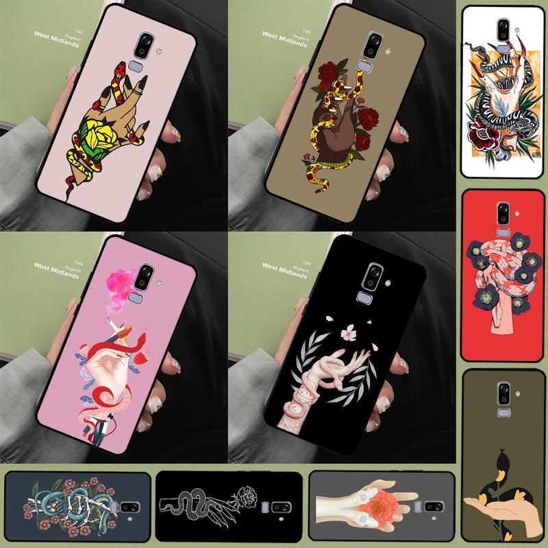 Hand Snake Flower For Samsung Galaxy M35 M21 M16 M06 M33 M13 M53 M11 M31 M55 M15 M14 M34 M54 M12 M32 M52 Case