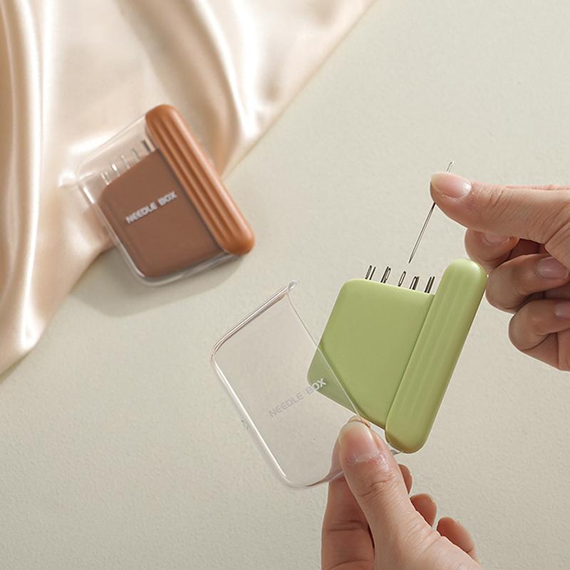 Магнитный ящик для швейных игл с 10 иглами, иглы разных размеров, портативные магнитные ящики для хранения, аксессуары для вышивки дома