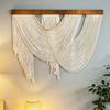 Wall Art Bohemian Wall Decor Hand-Woven Macrame Wall Hanging Creative Curtain Tapestry  Bedroom