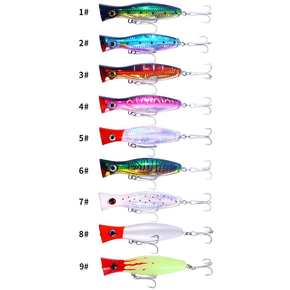 New Model Popper Lure Set for Saltwater & River/Lake Fishing 41g Plastic Artificial Hard Bait Fishing Gear