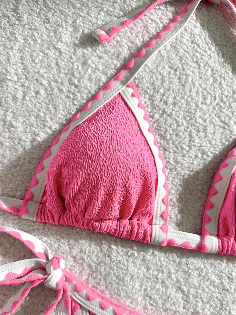 Женский разноцветный купальник однотонной расцветки - Сексуальное бикини в стиле инс для пляжа