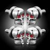 4Pcs 3D Skeleton Motorcycle License Plate Screw Fasteners