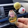 Стеклянный Ароматизатор для Автомобиля Мультяшная Девочка Бутылочка с Парфюмом Декоративное Украшение Синее Платье Морской Аромат 2 шт.