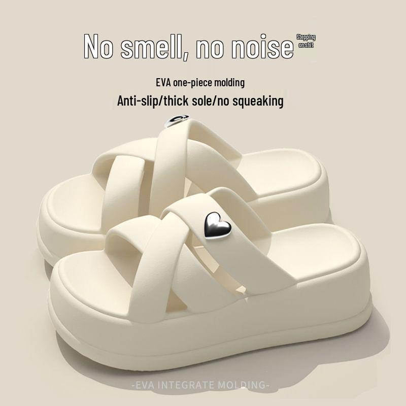 Новые женские шлепанцы на толстой подошве, лето 2025 - Повседневные с одним ремешком, с ощущением 'Шагни в блаженство' для ношения на улице и на пляже