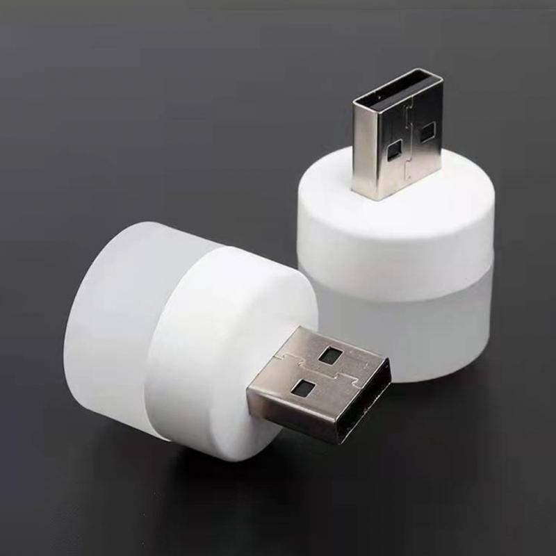 USB-ночник Мини-светодиодный ночник USB-штекер Лампа Power Bank Зарядка USB-книжные фонари Маленькие круглые лампы для защиты глаз для чтения