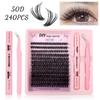 Segmented 10D-100D False Eyelashes DIY Kit, D Curl, Cluster Lashes, Natural & Voluminous