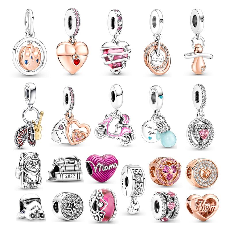 2022 Ювелирные изделия для женщин DIY Серебряные Подвески Бусины 925 Изготовление подходят Оригинальные Стерлингового Серебра Роскошные Подарки Бусины