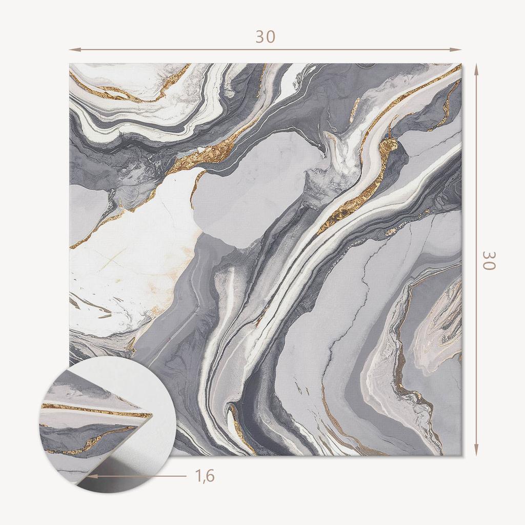 Self-Adhesive Tiles with Graphics for Dining Room PVC Abstract Waves and Veins 9x30x30 cm