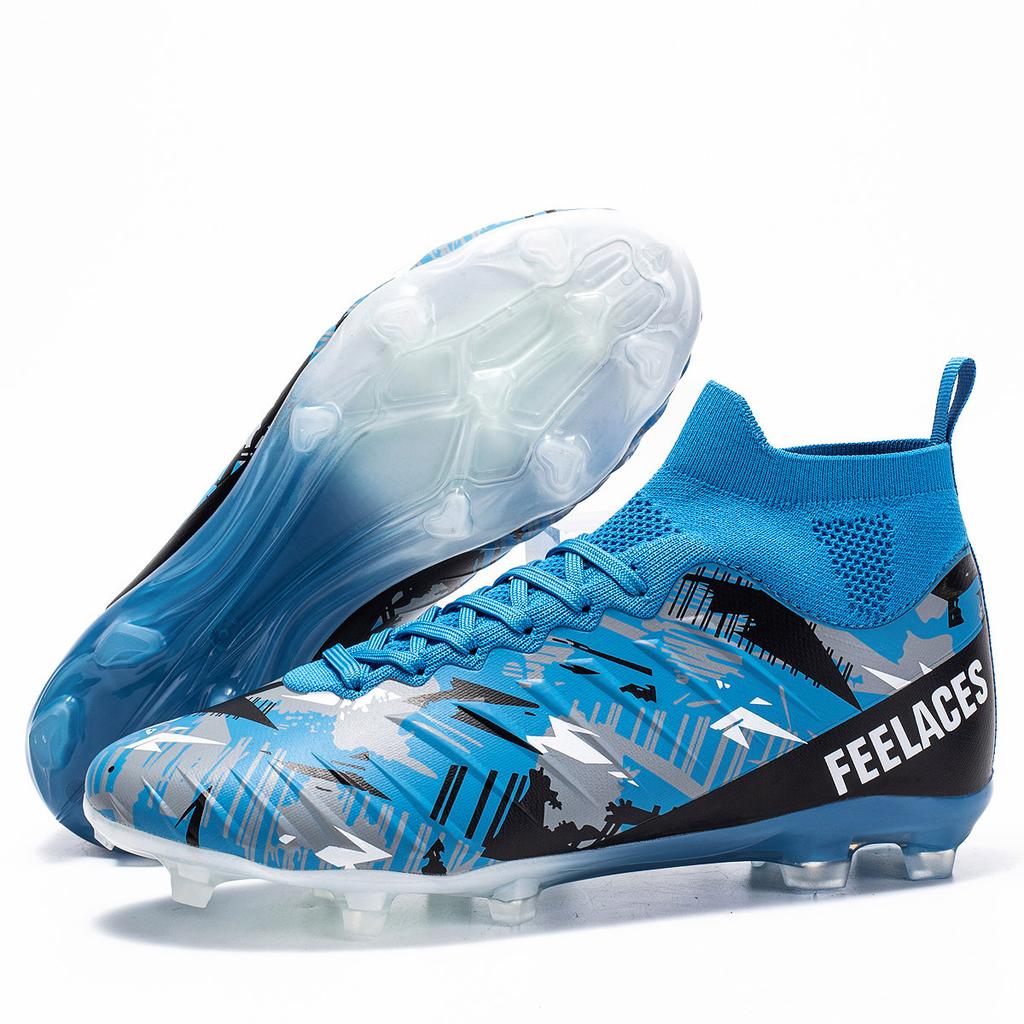 Футбольные бутсы с высоким верхом, сломанные шипы, шипы для искусственного газона, кожаные ноги, для мальчиков и девочек, подростков, студентов, тренировочная обувь
