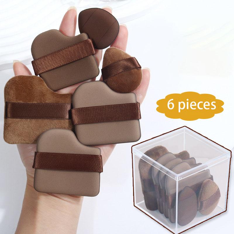 Chocolate Chip Cookie Puff Air Cushion Flocking Powder Puff Without Powder Wet Dry Makeup Sponge Hydrophilic Polyurethane Borla