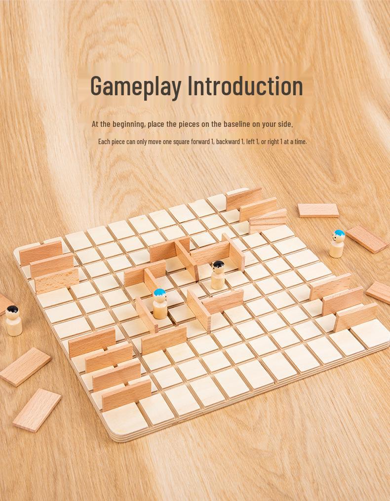 Children's Educational Strategy Chess Game - Wooden Logic and Intelligence Table Toy