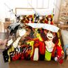 Nico Nico Singer Fan Merch Duvet Cover + 2 Pillowcases, Kawaii Anime Style Art Print Bedding Set Comfortable Polyester