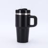 14oz Vacuum Insulated Stainless Steel Travel Mug With Handle Straw Car Office Outdoor Use