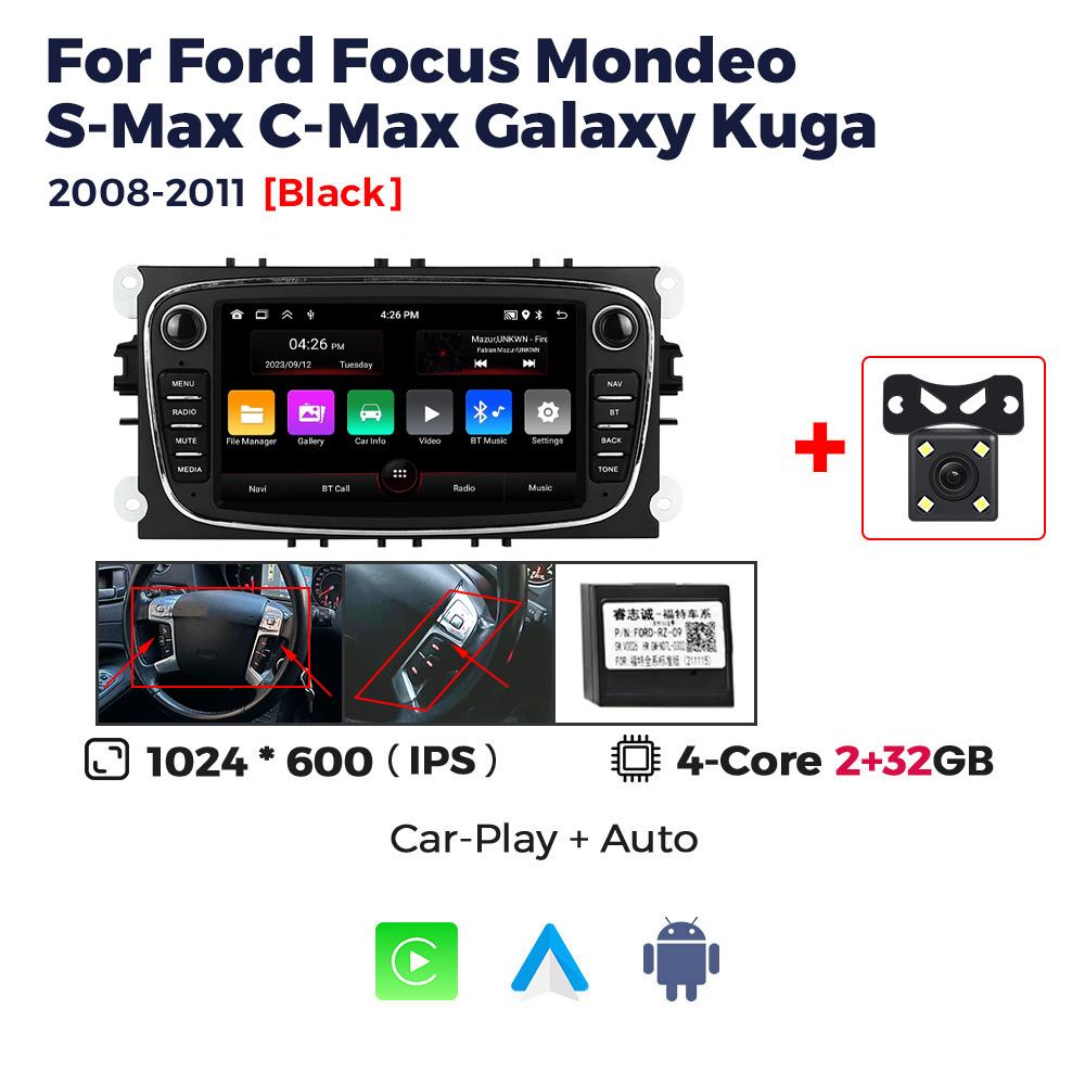 Android WIFI GPS экран для Ford Focus 2 3 4 mk2 Kuga Mondeo Fiesta Transit Connect SC MAX Автомагнитола Carplay Головное устройство