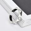 Smiley Face Ring for Women, Simple and Cute Diamond-shaped Emoticon Ring, Old Water Chestnut Smile Ring
