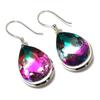 Bi-Color Tourmaline Gemstone 925 Sterling Silver Gift Jewelry Earring 1.77" P2r22