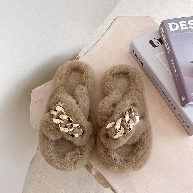 2025 осень и зима новые маленькие маффины толстая подошва увеличение высоты плюшевые пушистые хлопковые тапочки женская домашняя пушистая обувь