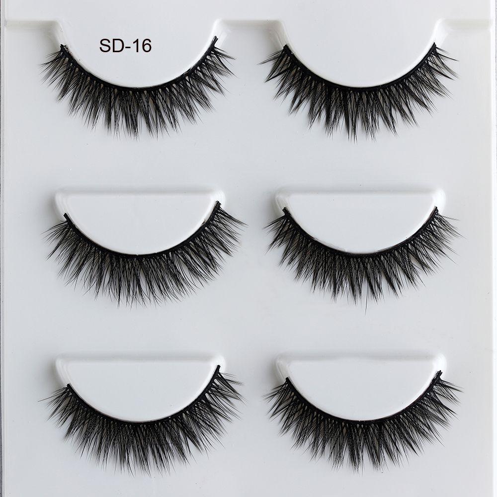 Модные толстые крестообразные грязные инструменты для наращивания ручной работы 3D шелковое волокно накладные ресницы натуральный макияж