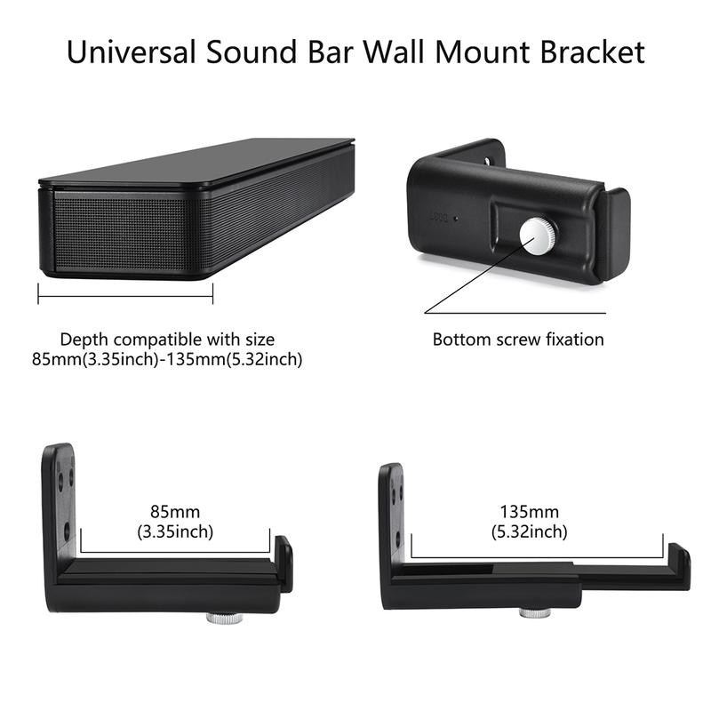 Sound Bar Mounting Bracket Universal Soundbar Speaker Wall Holder Drywall Sound Bar Wall Bracket for Samsung Vizio LG for Bose
