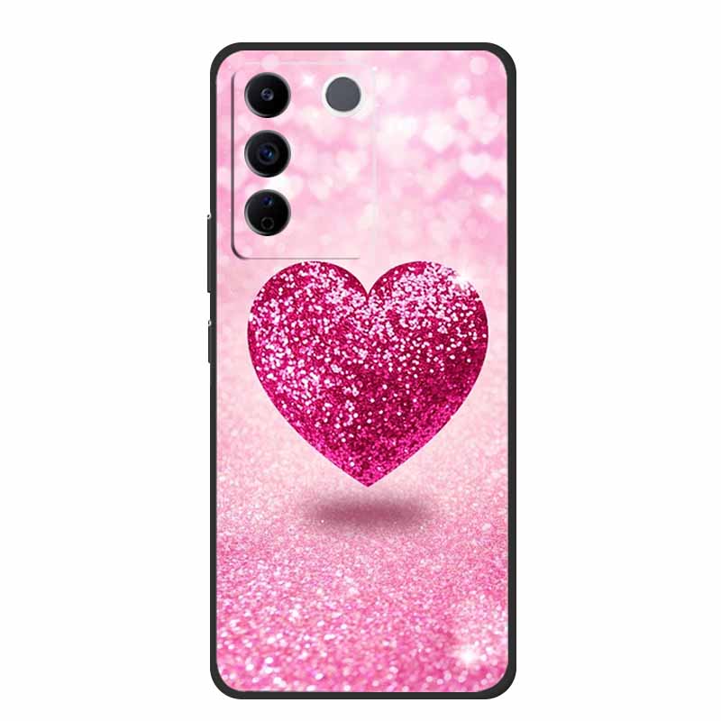 Phone Case For Vivo T2 Back Cover Case Black Silicone Shockproof Soft Coque Funda For Vivo T2 Case T 2 Capas Para For VivoT2 Bag
