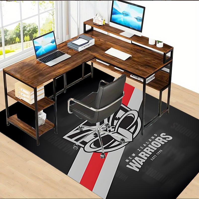 New Zealand Warrior Polyester Carpet, Soft Indoor Mat for Office Chair, Living Room, Computer Desk - Decorative Home Office Rug Design