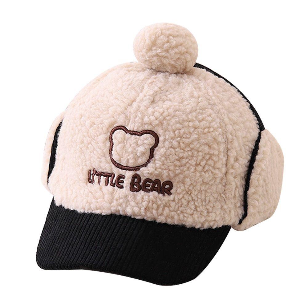 Earmuff Baby Baseball Cap Cute Bear Lei Feng Hat Winter Kids Peaked Caps  Toddler
