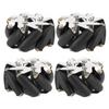 4pcs 48mm Durable Steel Mecanum Wheels Set Left and Right Wheels for Robot Car 14209