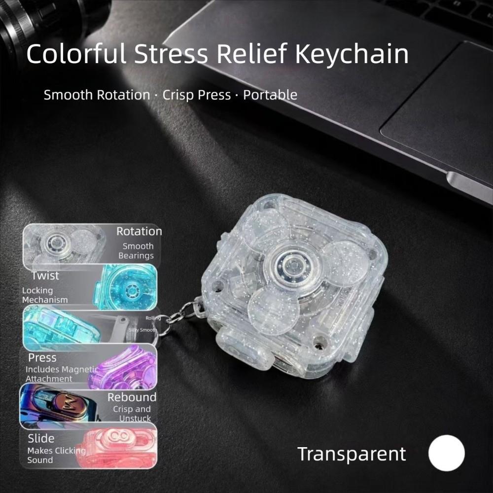 Fun Portable Creative Keychain Smooth Rotation Finger Relax Keychain Hanging Charm