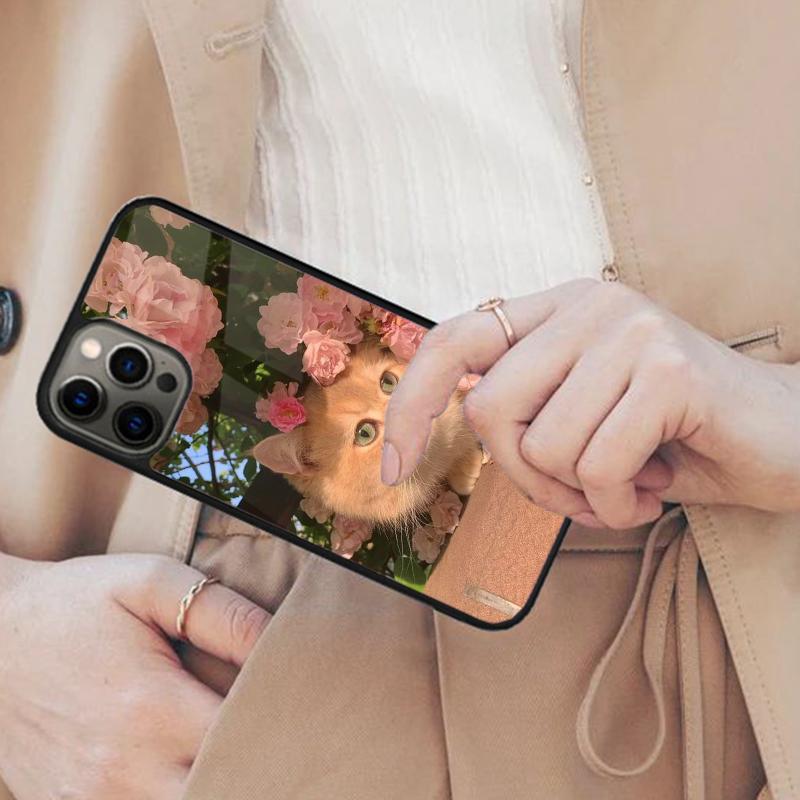 Милый котик, симпатичный Магнитный чехол для телефона ДЛЯ APPLE iPhone 17 Air 16 14 13 12 Pro Max 15 Plus Беспроводная зарядка С крышкой MagSafe