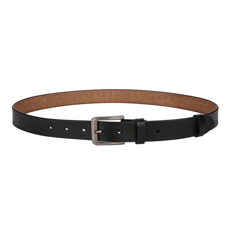Mens Fashion Leather Belt With Sleek Polished Finish And Metal Pin Clasp For Work And Weekend
