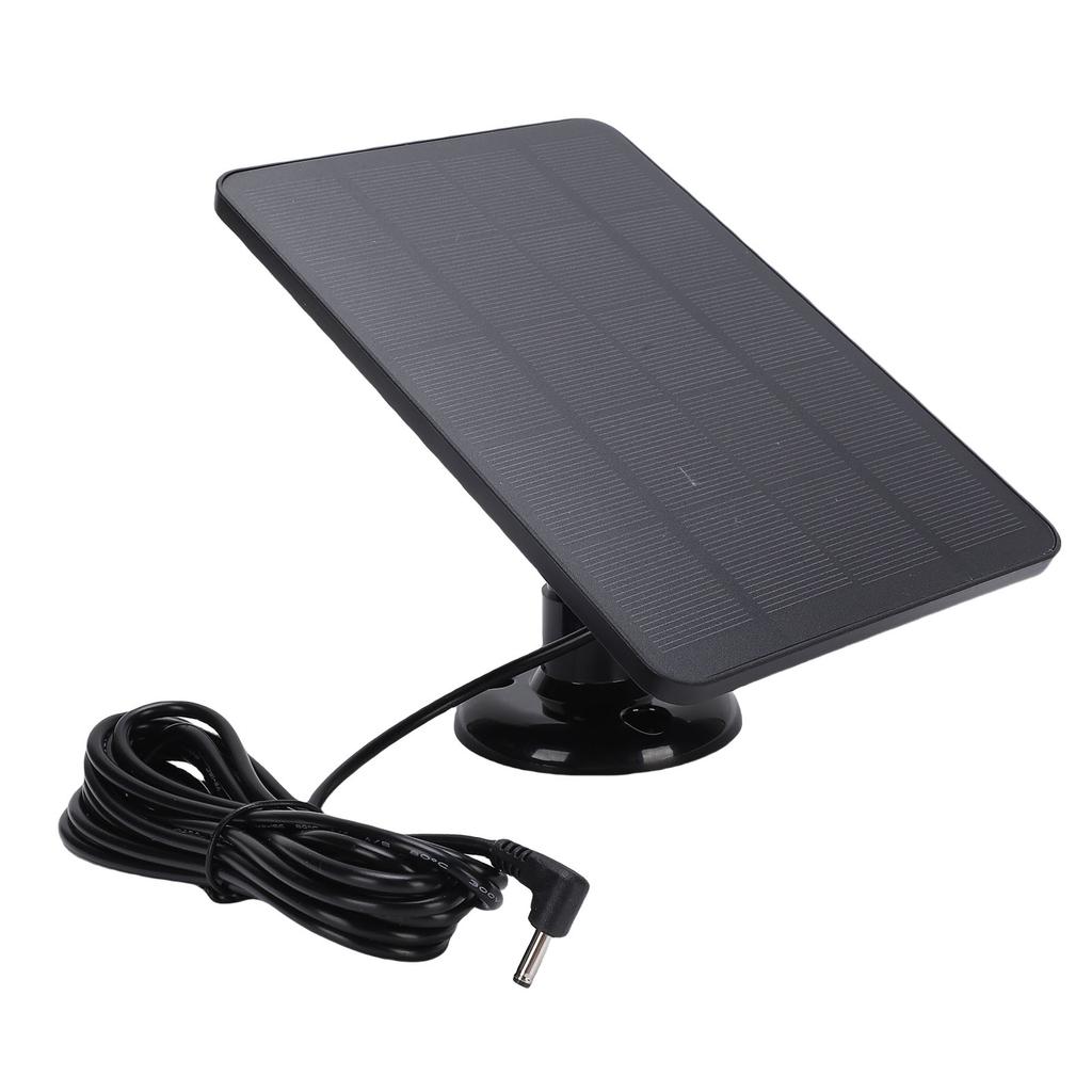 Security Camera Solar Panel Energy Saving High Effciency 4W Solar Panel Charger with Bracket for Outdoor Black