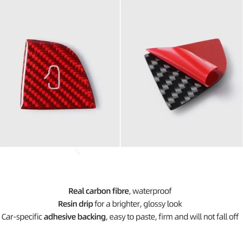 Precisions Fit Door Switches Button Protective Film for Select Model Carbon Fiber Resin Car Interior Upgrades Accessory