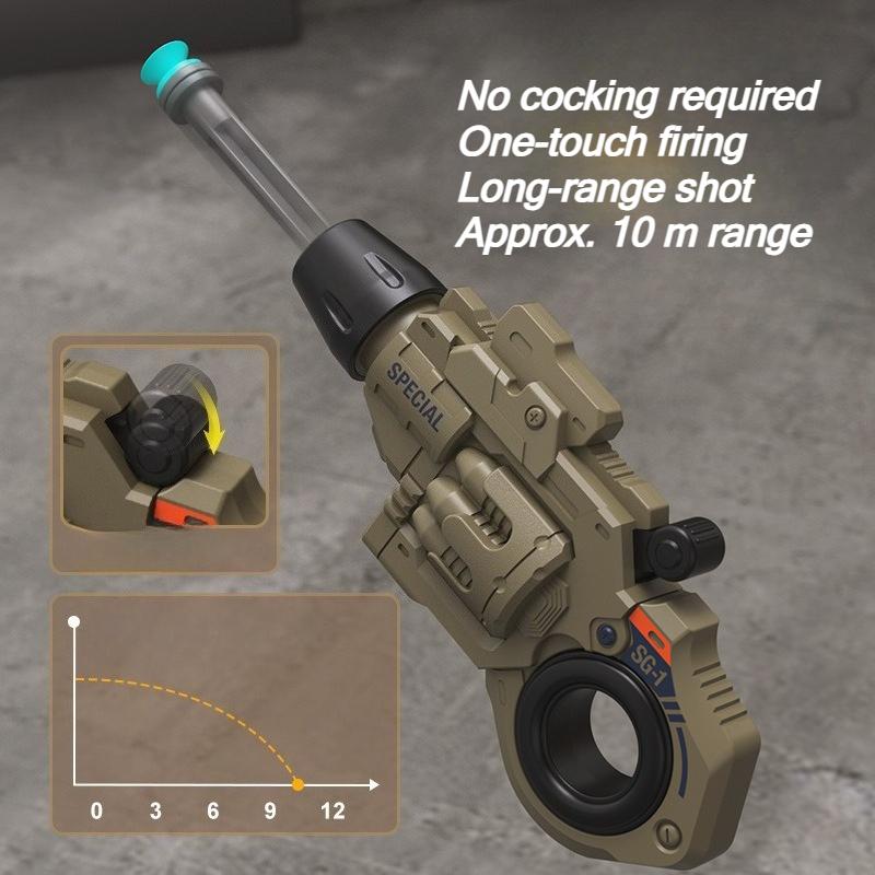 EDC Игрушка-спиннер Мини-бластер, набор из 2 шт. с кольцом-спиннером, включает 6 дротиков на присосках, игрушка для снятия стресса, подарок для мальчиков и подростков