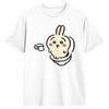 Usagi On The Toilet Potty Chiikawa Hachiware Poop Pooping T-shirt Summer Round-Neck Clothing Cute T-shir