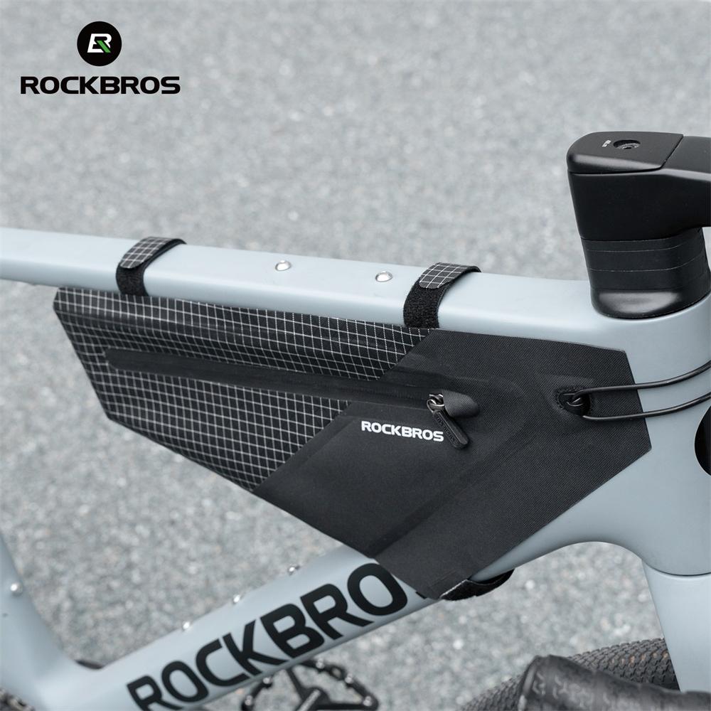 ROCKBROS Велосипедная сумка на раму Полностью водонепроницаемая Треугольная сумка для велосипеда Сумка на верхнюю трубу 1,7 л