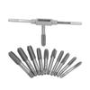 11Pcs Tap Wrench Set Machine Hand Screw Thread Plug with Adjustable Reamer M6~M12 Hardware Tool
