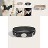 Wide Faux Leather Belt For Women With Square Buckle Handmade Beaded Decor For Autumn Winter Fashion