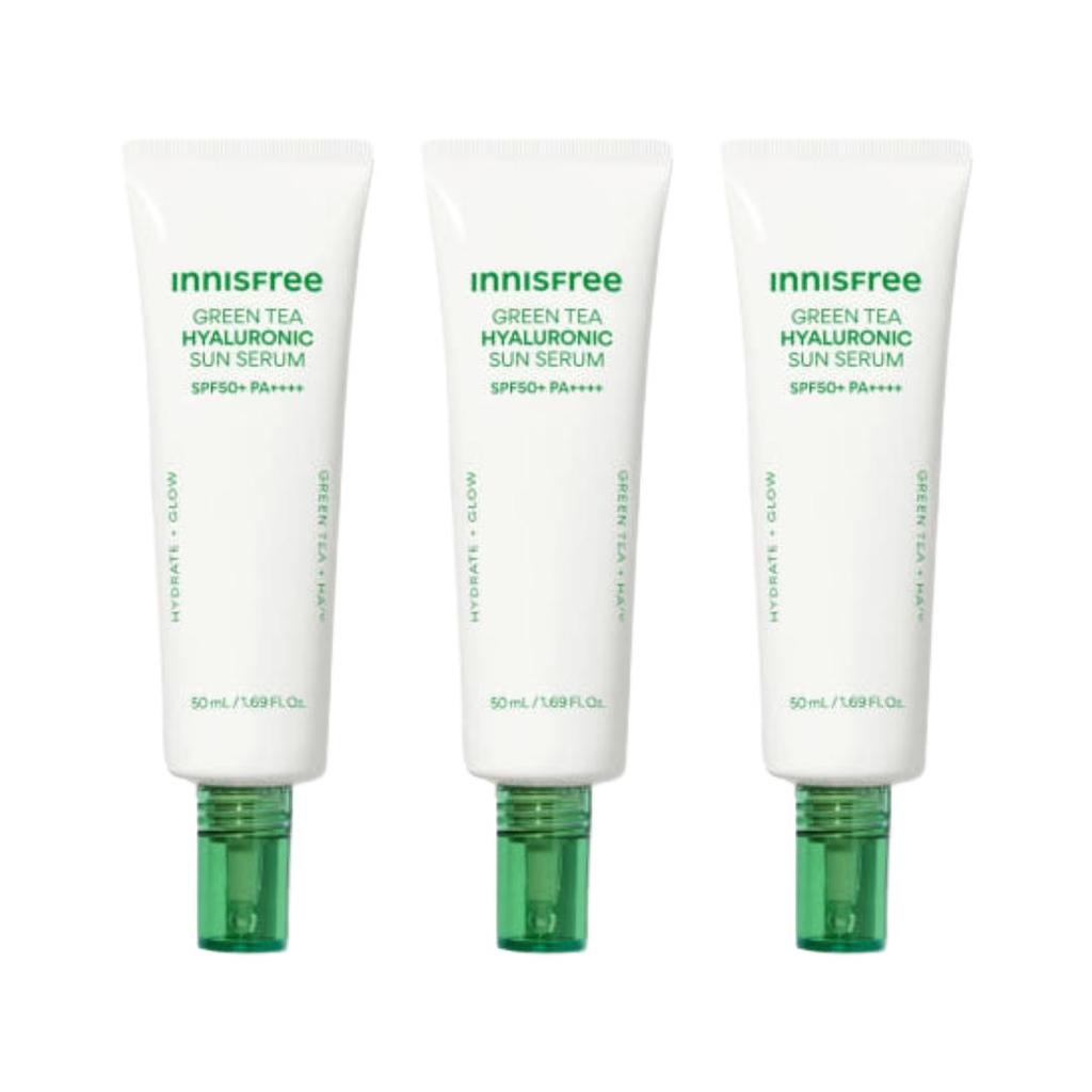 Innisfree Green Tea Hyaluronic Sun Serum SPF 50+/PA++++ 50ml (3 Options)