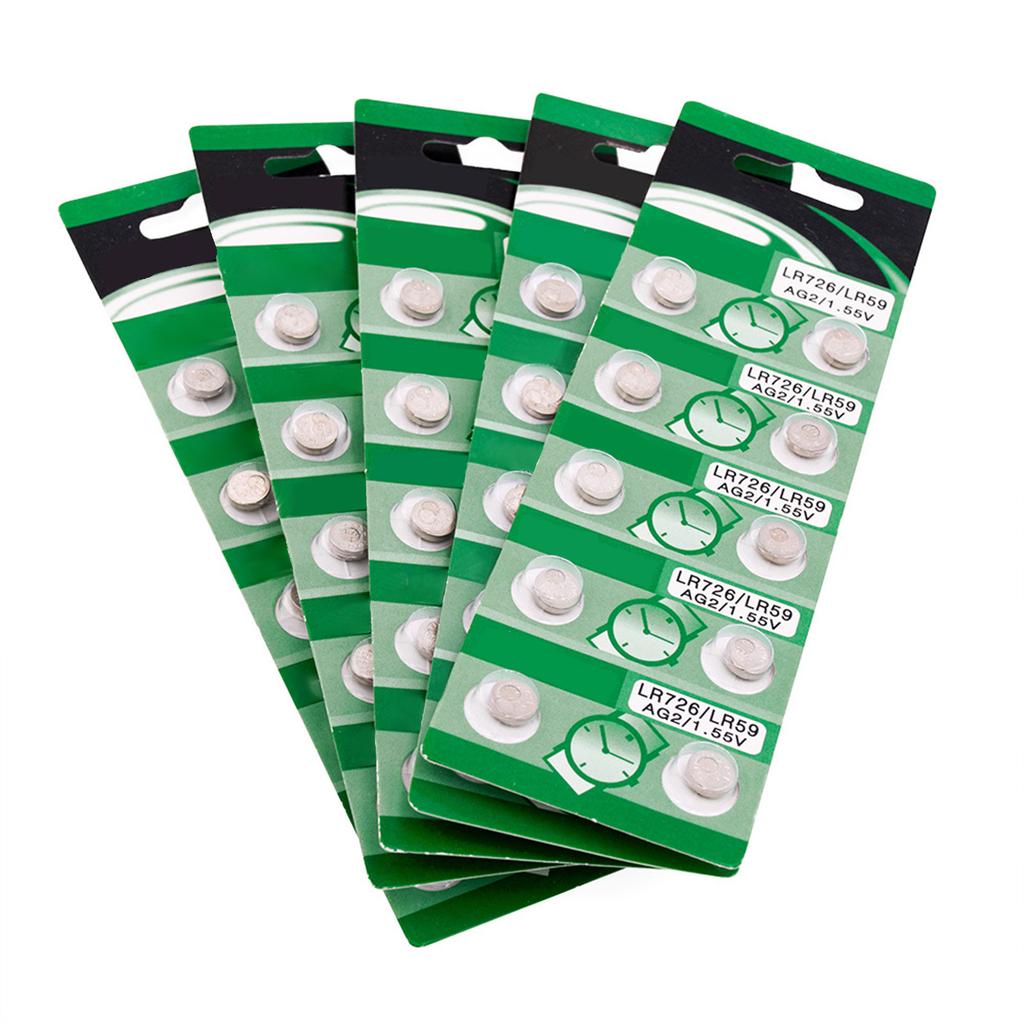 10/20 шт. батарей AG2 LR726 AG2 щелочные таблеточные элементы с длительным сроком службы для маломощных устройств, таких как игрушки и пульты дистанционного управления