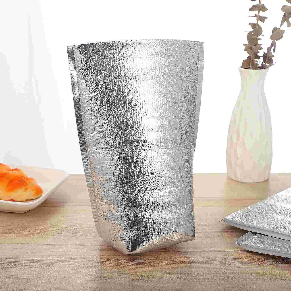Hemoton 20pcs Disposable Food Thermal Pouches Insulation Food Bags Food Shipping Pouches Take Out Food Pouches