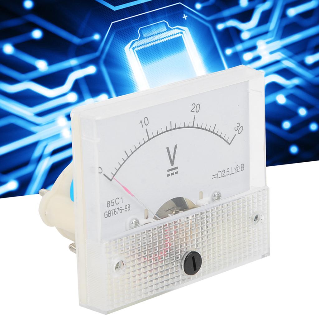 Указательный вольтметр постоянного тока, панельный вольтметр, измерительный прибор 85C1 постоянного тока 0 ~ 30 В