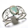 Amazonite Gemstone 925 Silver Plated Handmade Jewelry Cuff Bangle